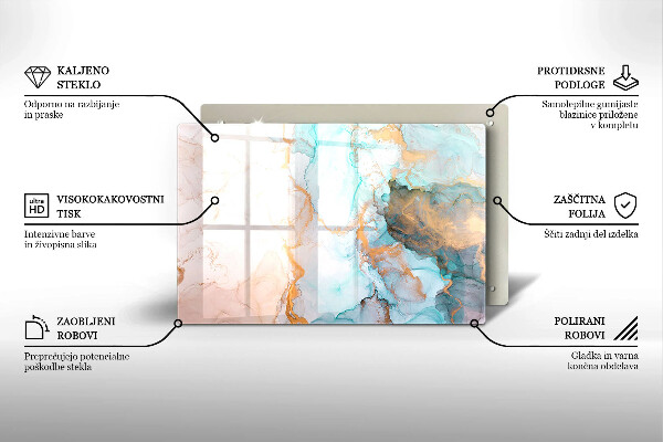 Kuchynská doska zo skla Mramorová abstrakcia