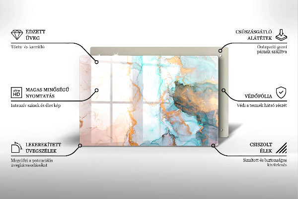 Kuchynská doska zo skla Mramorová abstrakcia