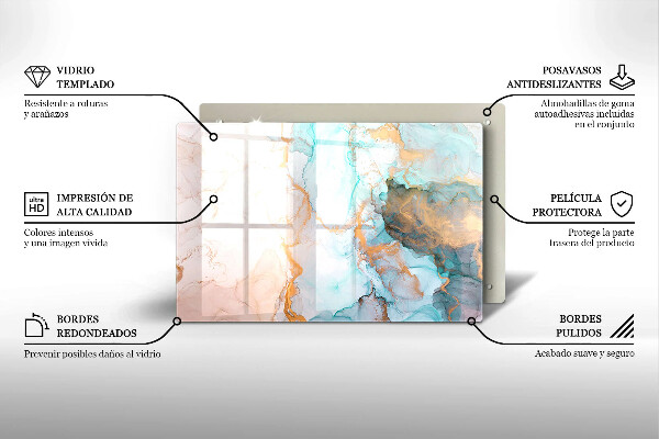 Kuchynská doska zo skla Mramorová abstrakcia