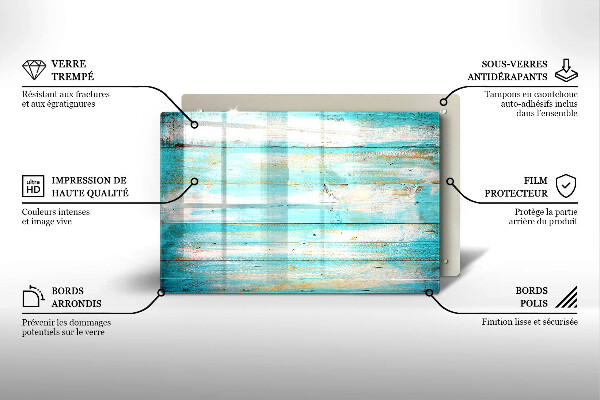 Kuchynská doska zo skla Vintage drevené dosky