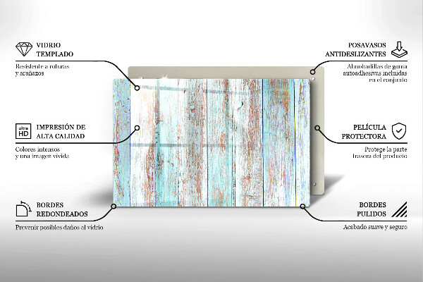 Kuchynská doska zo skla Staré vintage dosky