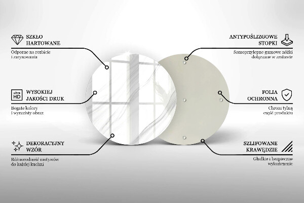 Kuchynská doska veľká zo skla Jemný mramor