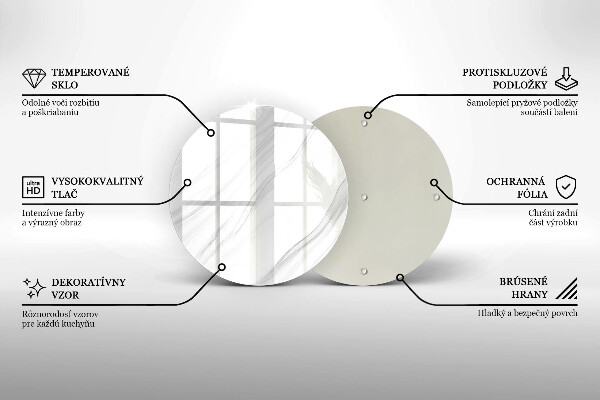 Kuchynská doska veľká zo skla Jemný mramor