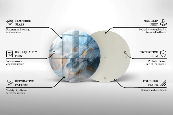 Kuchynská doska veľká zo skla Textúra mramoru