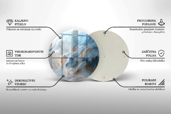 Kuchynská doska veľká zo skla Textúra mramoru