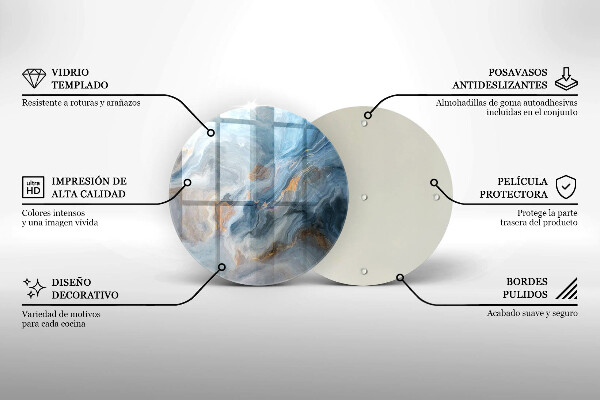 Kuchynská doska veľká zo skla Textúra mramoru