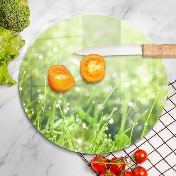 Kuchynská doska zo skla Príroda - tráva a rosa