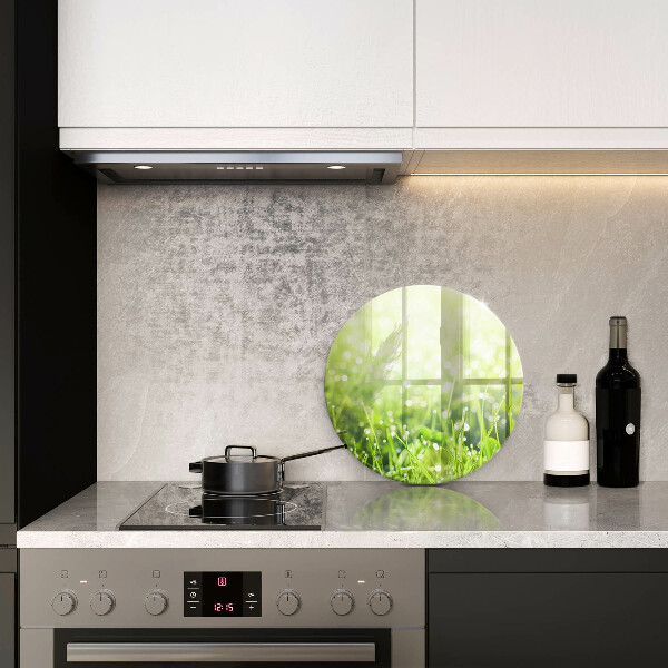 Kuchynská doska zo skla Príroda - tráva a rosa
