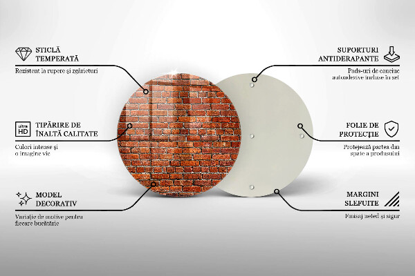 Kuchynská doska zo skla Stena z tehlovej steny