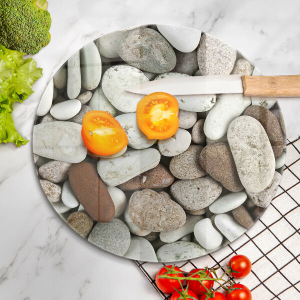 Kuchynská doska zo skla Malé kamienky na pozadí