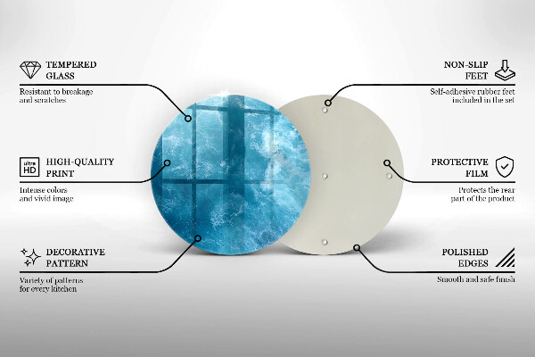 Kuchynská doska zo skla Modrá voda