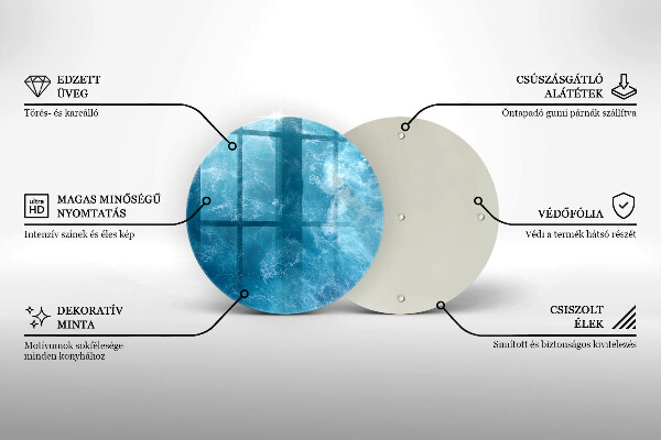 Kuchynská doska zo skla Modrá voda