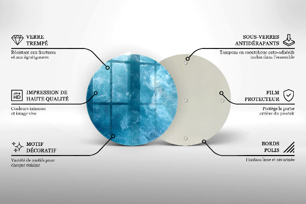 Kuchynská doska zo skla Modrá voda