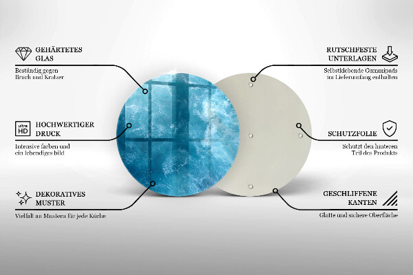 Kuchynská doska zo skla Modrá voda
