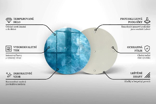 Kuchynská doska zo skla Modrá voda