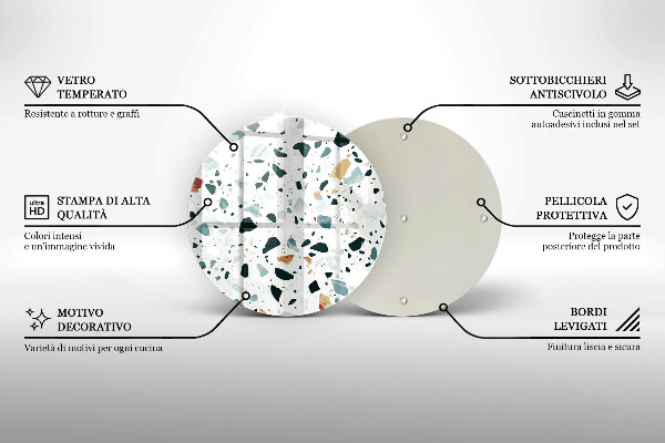 Kuchynská doska zo skla Ľahká kamenina