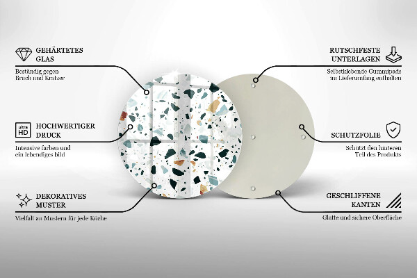 Kuchynská doska zo skla Ľahká kamenina