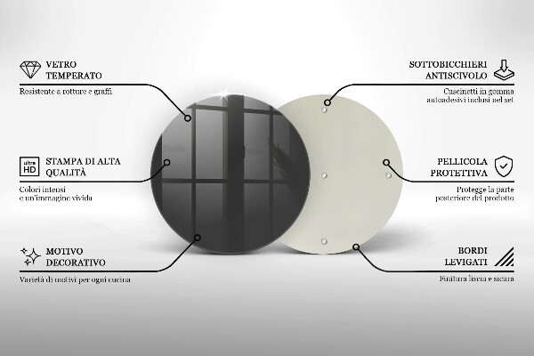 Kuchynská doska zo skla Šedá farba