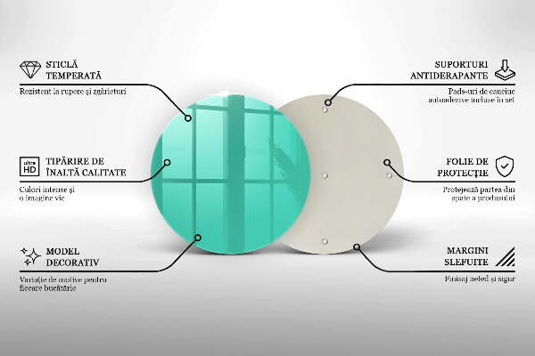 Kuchynská doska zo skla Zelená farba