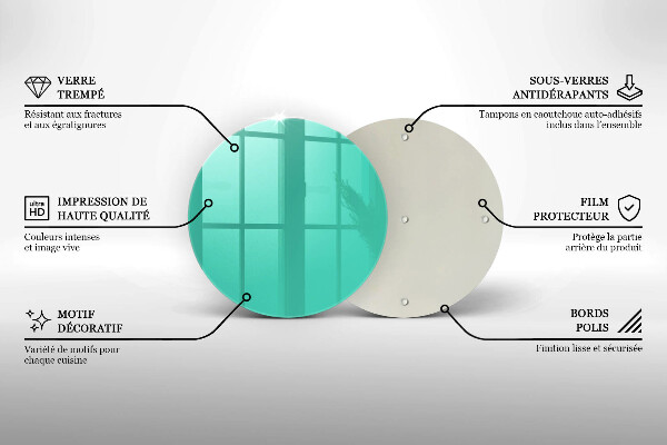 Kuchynská doska zo skla Zelená farba