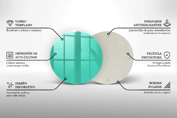 Kuchynská doska zo skla Zelená farba