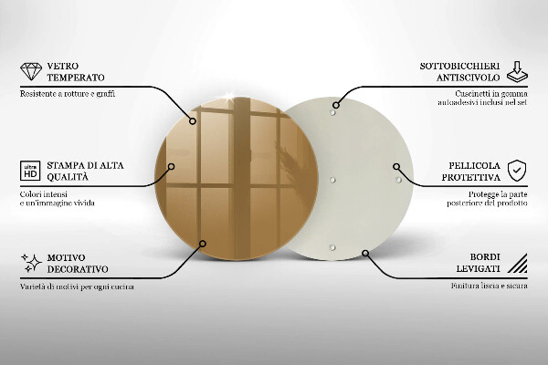 Kuchynská doska zo skla Farba béžová