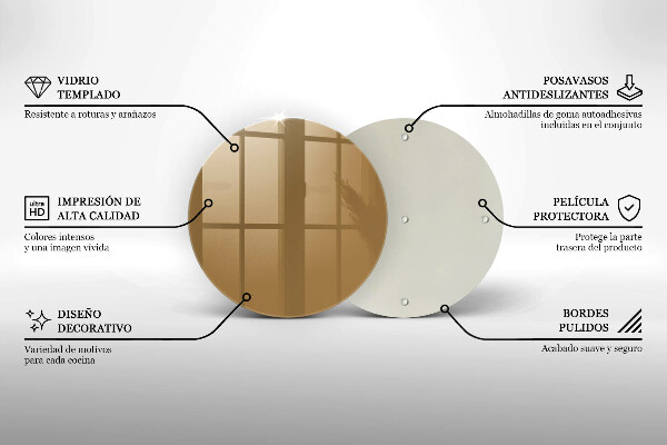 Kuchynská doska zo skla Farba béžová