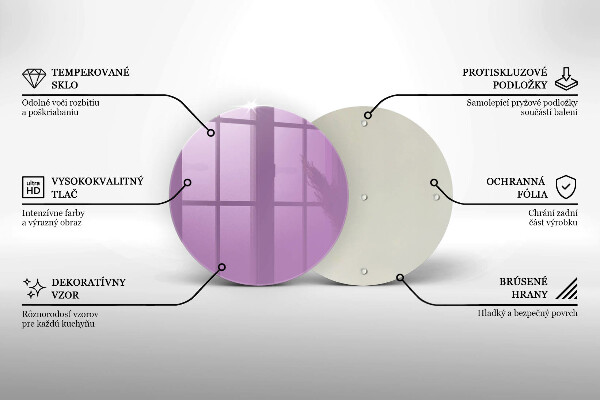 Kuchynská doska zo skla Fialová farba