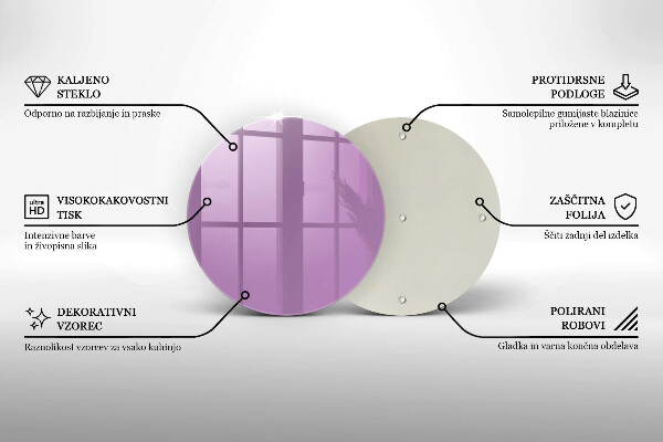 Kuchynská doska zo skla Fialová farba