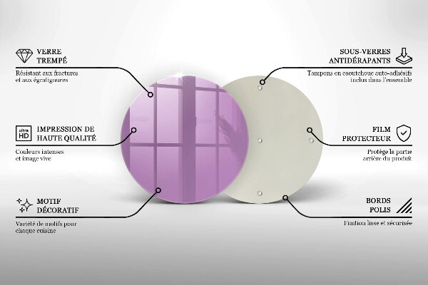 Kuchynská doska zo skla Fialová farba
