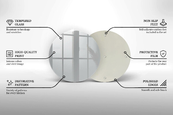 Kuchynská doska zo skla Šedá farba