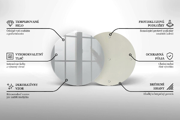 Kuchynská doska zo skla Šedá farba