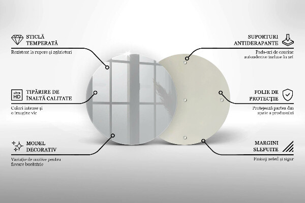 Kuchynská doska zo skla Šedá farba
