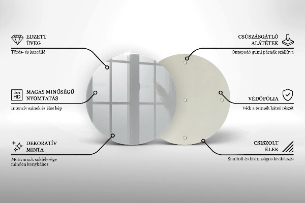 Kuchynská doska zo skla Šedá farba