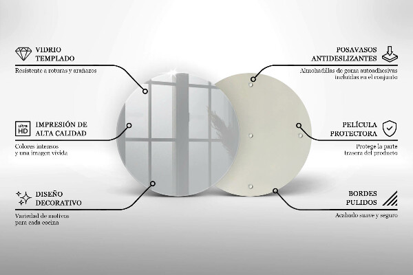 Kuchynská doska zo skla Šedá farba