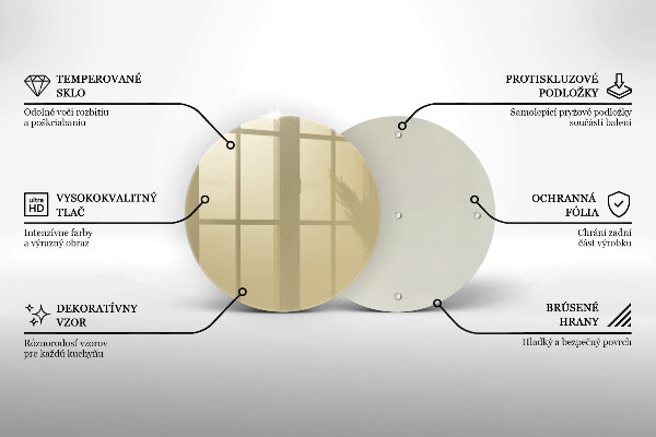 Kuchynská doska zo skla Farba béžová