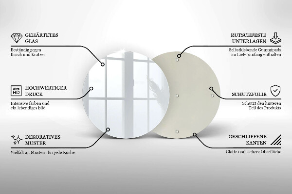 Kuchynská doska zo skla biela farba