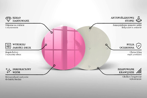 Kuchynská doska zo skla Ružová farba