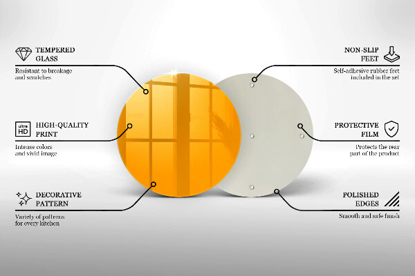 Kuchynská doska zo skla Tmavo žltá farba