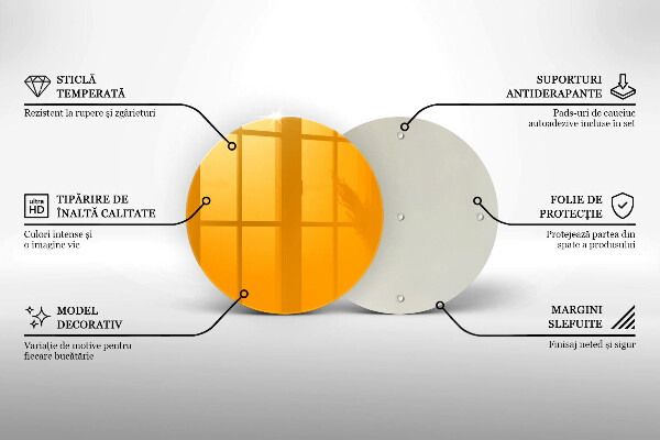 Kuchynská doska zo skla Tmavo žltá farba