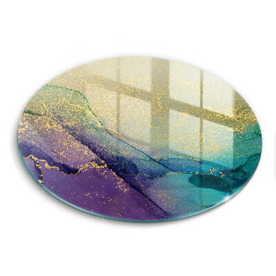 Kuchynská doska veľká zo skla Pozadie so zlatom