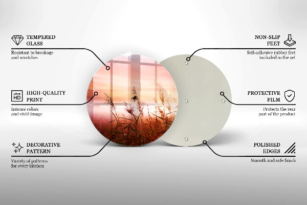 Kuchynská doska zo skla Krajina trávnatých polí