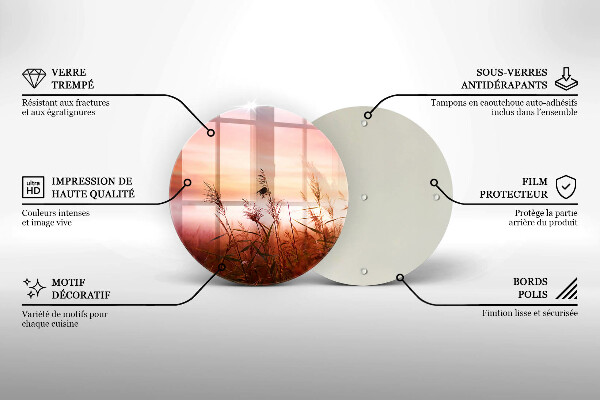 Kuchynská doska zo skla Krajina trávnatých polí
