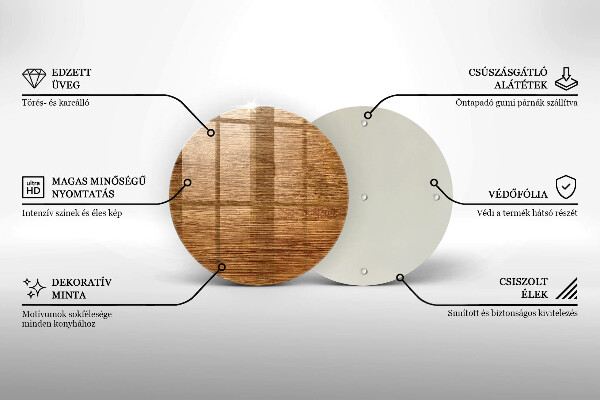 Kuchynská doska zo skla Textúra drevenej dosky