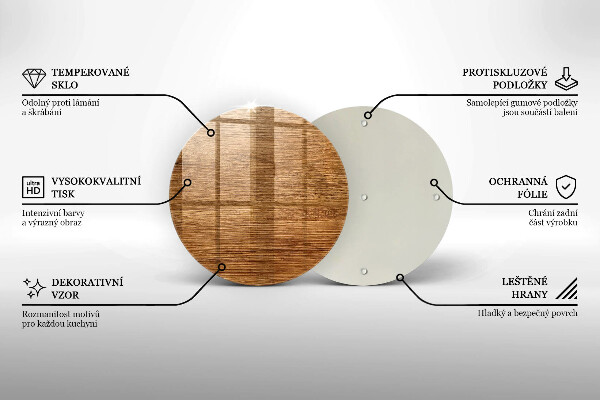 Kuchynská doska zo skla Textúra drevenej dosky