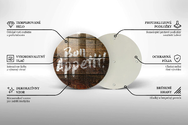 Kuchynská doska zo skla Nápisové tabule Bon Appetit