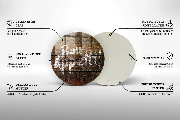 Kuchynská doska zo skla Nápisové tabule Bon Appetit