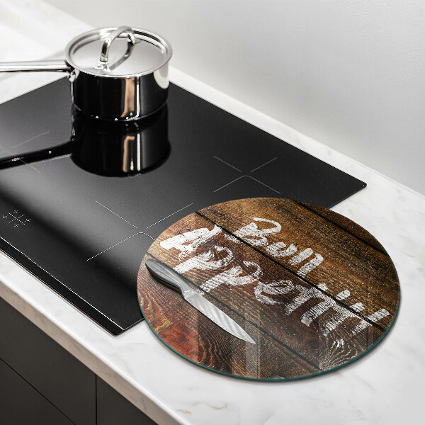 Kuchynská doska zo skla Nápisové tabule Bon Appetit