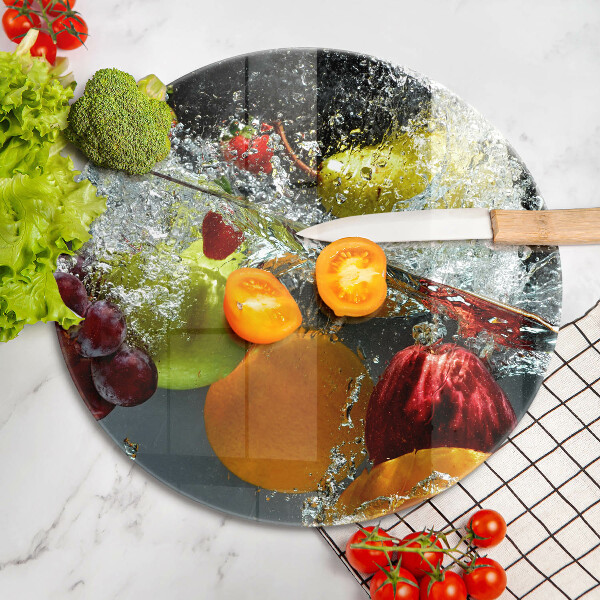 Kuchynská doska zo skla Šťavnaté ovocie vo vode