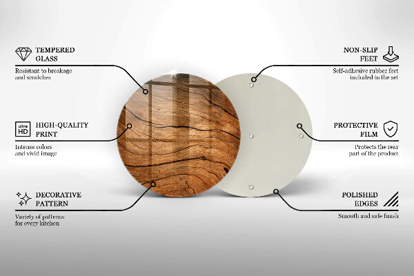 Kuchynská doska zo skla Textúra drevenej dosky